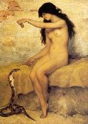 Paul Desire Trouillebert The Nude Snake Charmer oil painting artist
